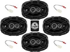 KICKER Speakers 6x9 inch for Jeep Cherokee 2019-2020 Upgrade Kit - 4 Pack of DS Series with Harness, Car Audio Front and Rear Door Speaker DSC6930, 43DSC69304