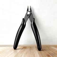 5-Inch Precision Flush Cutter Pliers – Micro Wire Cutter for Jewelry Making, Crafts, 3D Printing Plastic Models & Electronics（Black）