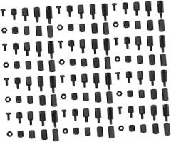 ABOOFAN 180pcs Nylon Standoffs Kit Series Single Spacer Set Screws and Nuts for Electronics Machinery