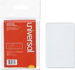 UNIVERSAL OFFICE PRODUCTS, Clear Laminating Pouches, 5 mil, 2 1/8 x 3 3/8, Business Card Style, 25/Pack