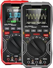 ET2010A Digital Oscilloscope Multimeter 1Mh 2.5MSps Color Handheld Oscilloscope AUTO Waveform Electronic DIY Tools(2010A Red)