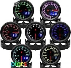 AD 52mm Boost Gauge 7 Colors LED Dual Display Water Temp OriI Temp OriI Pressure VoltTrackier Metier Air Fuuel Ratio EGT TachoTrackier Metier Car Gauge New 2026 High for Reliable Electronic Component