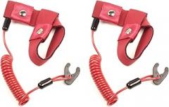 2PCS Stop Kill Switch Safety Lanyard Band Tether for Honda Jet Ski for Aquatrax F15 F15X ARX1200 ATX1200 ARX1500 ATX1500 36182-HW1-671