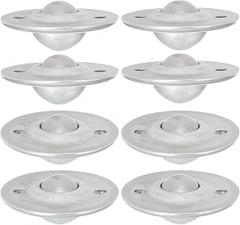 8pcs Heavy Duty Screw Mounted Transfer Units Rotation Casters for Furniture Machinery and Electronics Steel Bearing Rollers for Smooth Movement