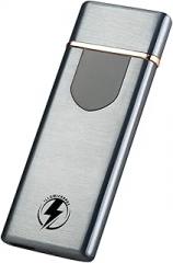 Touch 2.0 Electric Lighter - USB Rechargeable, Enhanced Coil & Battery Life, Windproof, Sophisticated Design, Ideal and Stocking Stuffer (Silver Satin)