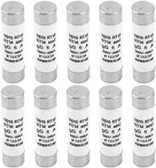 Electrical Appliances, 10Pcs High Breaking Capacity Cylinder Electronic Components with Indicator Device 10x38 380-500VAC(6A)