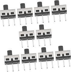 Cabilock 20pcs Miniature Vertical Toggle Switch Pin Position Panel Mount with High Knob for Meters Instruments and Electronic Equipment