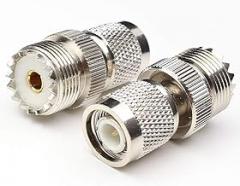 DHT Electronics RF coaxial Coax Adapter TNC Male to UHF Female Connector Pack of 2