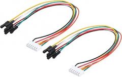 MECCANIXITY XH Female to Female 6Pin Breadboard Jumper Wire 2.54mm Pitch Ribbon Cable 20cm Long Electronics Breadboard Ribbon Cables for Breadboard Electronic Projects Pack of 2