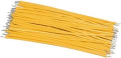 Outdoor Extension 100Pcs DIY Electronic Connector Jumper Wire 26AWG Tin Plated Breadboard Solder Cable 5CM 10CM 15CM 20CM Conductor Wire Solar sheathed(Yellow,5cm)