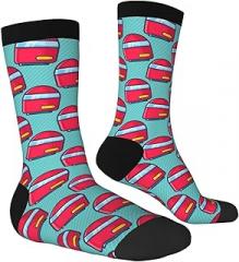 BASTU Seamless Pattern Of Electronic Purifier Socks For Men Women Gift Crew Socks High Socks Funny Warm Non Slip Cozy Socks