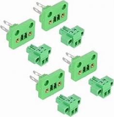 MECCANIXITY 4Set 2-Pin 3.5mm Pitch Pluggable Screw Terminal Block Connectors, PA66 300V 8A Through-Wall PCB Terminal Connectors 26-14AWG Cable for DIY Electronics Automation Power Modules