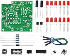 Lucky Rotary Suite Electronic Suite Turntable CD4017 NE555 Self LED Light Kits Production Parts Module 3V 5V Pulse Generator DIY
