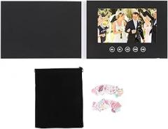 LCD Screen Video Brochure, Electronic Greeting Card, 720P Video Book, Metal and Plastic, 128M Memory, Display for Marketing, Weddings, Birthdays with Drawing Personalization