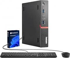 Lenovo ThinkCentre M900 Mini Desktop Computer PC, Intel Core i7-6700, 8GB RAM, 250GB SSD, USB 3.0, Keyboard & Mouse, Windows 11 Pro (Renewed)