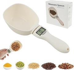 1Pcs Digital Spoon Scale, Electronic Measuring Spoon, Weighing Spoon Scale 800g / 1g High Precision with LED Display Feeding Spoon with Removable Handle for Pets Food, Flour, Support Unit g/oz/ml/Cup