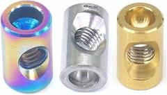 Tool Part for M5x0.8 M6x1.0 Color Ti/Golden/Rainbow GR5 Titanium Barrel Nut for Bike Bicycle Seat Post - (Size: Rainbow/Length: M6 15x9mm)