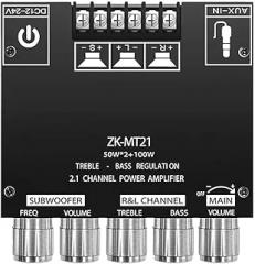 ZK-MT21 Channel BIIuetuoth 5.0 CS8673E 2.1 Subwoofer Amplifier Board 50W X 2 100W Power Audlo Stereo Amplifier Board Bass AMP AURX New 2026 High for Reliable Electronic Component