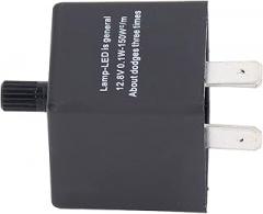 Flash Relay, LED Flasher Relay 3 Pin 12V 10A Adjustable Frequency Normally Open Flash Relay for Car, Automotive Electronic Flashers