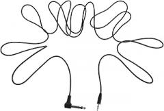 Right Angle 3.5mm to 6.35mm Audio Cable with Male Connectors, Black Electric Instrument Microphone Mixer Connector Cable for Guitar Amplifier and Keyboard Audio System