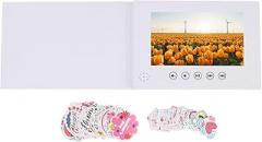 7 Inch Video Greeting Card, Electronic Video Brochure with LCD Di, Digital Brochure for Wedding Xmas Anniry, nition Playback with Built in Ser,
