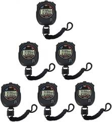 6Pcs Lightweight Electronic Match Stopwatches Professional Sports Timers for Running Swimming Racing Referees Portable Training Stopwatch