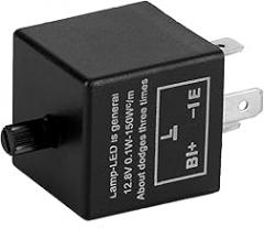 Ejoyous Car LED Flasher Relay 12V 3 Pin, Car Turn Indicator Relay Speed Adjustable Electronic Blinkerrelais Unit, for Auto Indicator Blinker Light