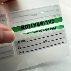 Calibration Stickers,Green Black Word Calibration Labels, Self Laminating Protects Your Writing from Smearing,Tampering and Abrasion,Perfect for NIST, ISO Calibrate Equipment-132 Labels/Pack