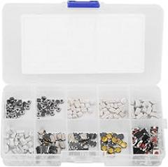 250 Pcs Tactile Switch Assortment Kit Durable 10 Kinds Momentary Push Button Suit for Electronics Car Toys Appliances