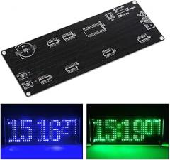 Compact DIY Digital LED Clock Kit, 5V Patch Digital Lattice Electronic DIY Clock Kit in Acrylic Appearance with Temperature Prompt