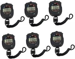 BESPORTBLE 6Pcs Electronic Stopwatch Lightweight Sports Timer for Training and Referee Use Digital Match Timer with Push Button Operation