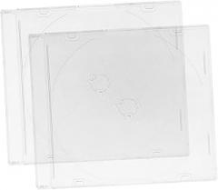 2pcs Transparent Cd Storage Cases Acrylic Organizers Lightweight Durable Design for Travel Home Use for DVD Disc Protection Easy Carrying