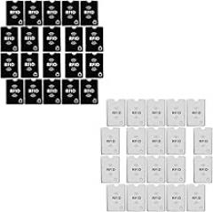 SaiTech IT Set of 20 RFID Blocking Sleeves Best way to Protect your Cards from Electronic Theft, Durable, Lightweight and Compact Design to fit in Pocket or PurseBlack bundle with Silver