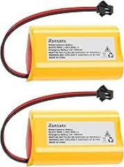 2PCS 3.6V 1000mAh AA Ni-CD Batteries Exit Sign Emergency Light Battery Replacement with JST SM-2Pin Connector for Lithonia Unitech 0253799 ANIC1566 ELBB001 AA900MAH