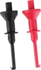 PRETYZOOM 4mm Testing Hook Clip Set Multimeter Test Lead Clips Grabber Probes 2pcs Extension Clamp for Electronic Testing