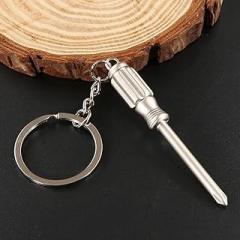 Generic Multi-Bit Screwdriver Keychain Tool - Magnetic Tips for Precision Electronics Repair & Home Fixes