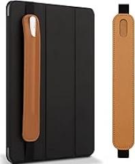 for Apple Pencil Holder Sleeve, PU Anti-Lost Non Slip Dust Proof Touch Screen Pen Cover, Apple Pencil Leather Case with Elastic Band, Pen Holder for All Tablets Mobile Phones Computers Etc