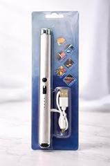 Rechargeable Silver Electric Arc Lighter, Flameless Plasma, Windproof, USB Rechargeable, Indoor and Outdoor Use