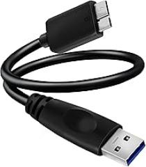 SaiTech IT USB 3.0 Cable A to Micro B high Speed Upto 5 Gbps Data Transfer Cable for Portable External Hard Drive - (20cm), Black
