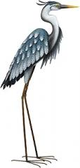 Regal Art & Gift Blue Heron Metal Statue – Indoor Outdoor Decorative Sculpture for Home & Garden Décor, Weather-Resistant Yard Art Figure for Patio, Lawn