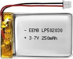 EEMB 3.7V Lithium Polymer Battery 250mAh 502030 Lipo Rechargeable Battery Pack with Wire JST 2.0mm JST Connector for VXI Blue Parrott- Confirm Device & Connector Polarity Before Purchase