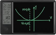 ZJchao Digital Calendar Planner, Electronic Desktop Calendar Electric Planner Display Electronic with Erasable LCD Writing Tablet Digital Clock Date Display (Black)