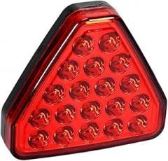 Red Shell | Led Car Brake Tail Light Triangle Red Reversing Stop Flash Warning Fog Lights Anti-Collision Auto Singal Lamp Compatible with Multiple Devices 12V High For Electronic Component