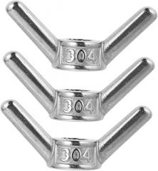 3Pcs Stainless Steel Fasteners for Easy Hand Tightening Butterfly Nuts for Machines Furniture and Electronic Devices