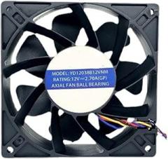 120mm 6000RPM Cooling Fan 12V 2.7A Low Noise Cooling Case Fan Replacement Part for PC Desktop Receiver Accessories Cooling Fan for Electronics