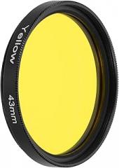 PATIKIL 43mm Lens Filter Full Color Filters Scratch Optical Resin Circular Screw-in Camera Lens Color Correcting Accessories for Camera Photography Lens, Yellow