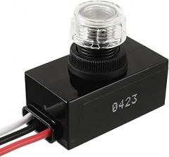 BOJACK Outdoor Hard-Wired Post Eye Light Control with Light Sensor Direct Wire-in Electronic Photocontrol with Photocell Light Sensor for Outdoor Lighting