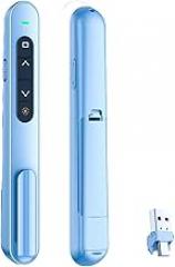 Presentation Clicker for PowerPoint, RF 2.4GHz USB C Wireless Presenter Remote with Volume Control, PowerPoint Clicker Slide Advancer for Mac, Windows, Laptop, Keynote, Blue