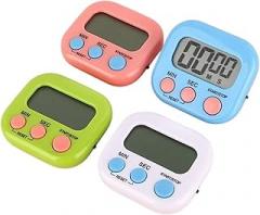 VEDA 4-Piece Digital Kitchen Timer Set, LCD Display, Multi-Function Electronic Timer for Kitchen, Study, Exercise Training (Not Including Battery)
