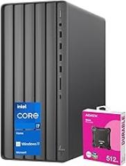 HP Newest Envy Intel i7 Tower Desktop, Intel i7-14700 (Beats Intel i9-12900), 64GB RAM, 2TB PCIe M.2 SSD, Wi-Fi 6, SD Card Reader, Windows 11 Home, Black, with ADATA 512 External SSD Bundle
